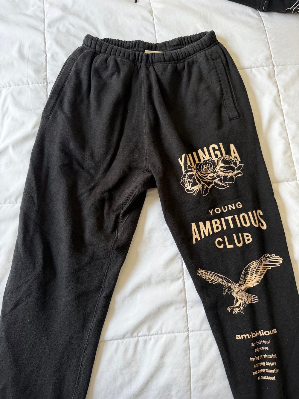 YoungLA Black Immortal Joggers